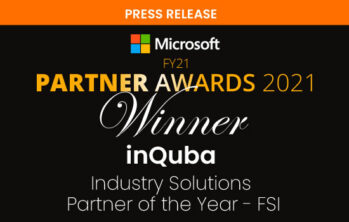 inQuba Announced as Microsoft ISV Partner of the Year for its Financial Services Industry Solutions